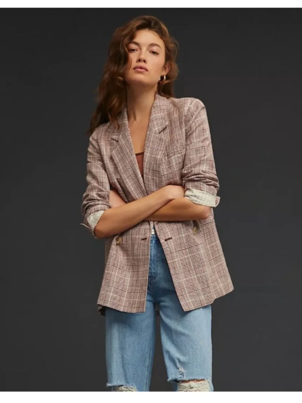 NWT Maeve Anthropologie Double-Breasted Blazer Jacket Women's 10 Academia
